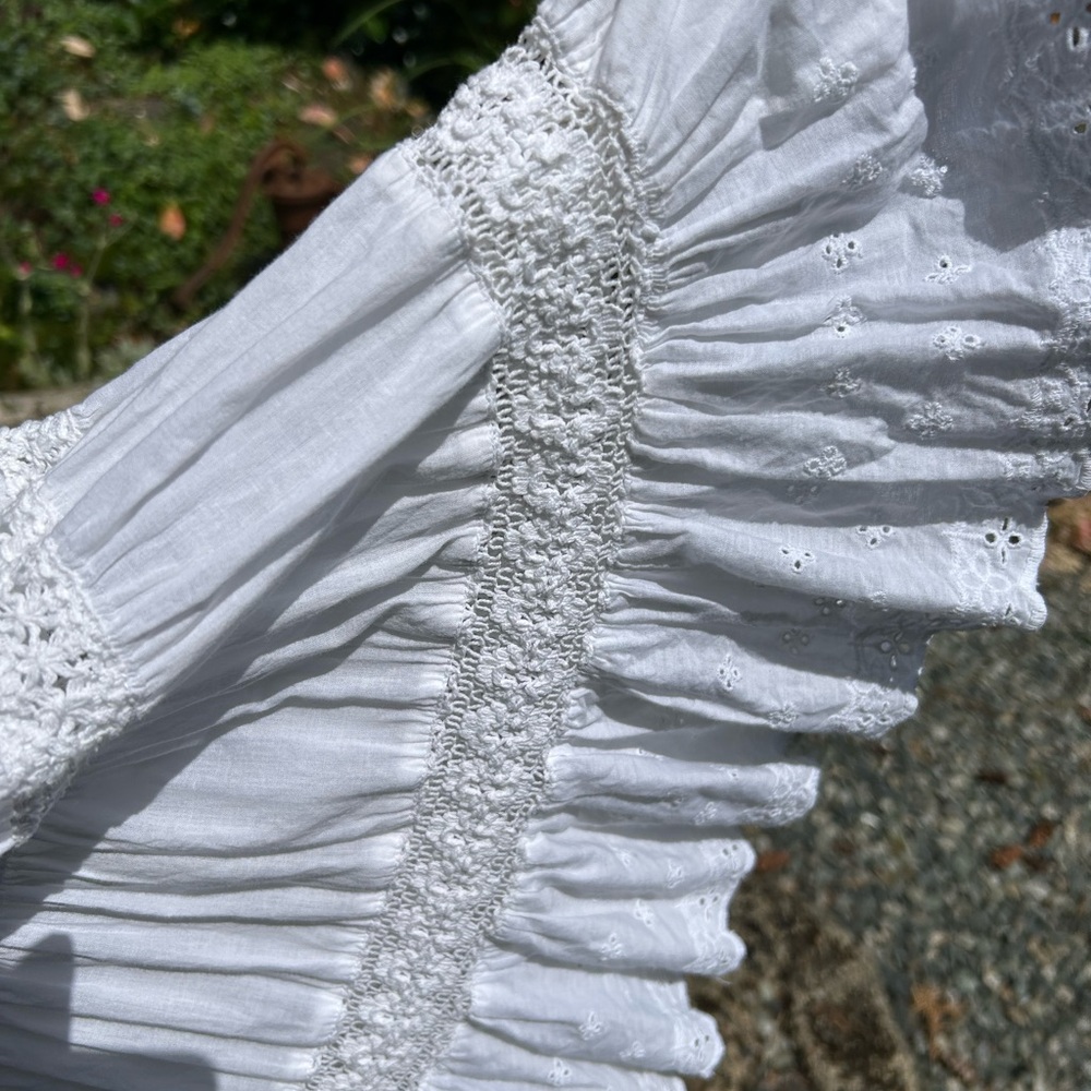 Elegant White Tiered Skirt